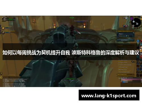 如何以每周挑战为契机提升自我 波斯特科格鲁的深度解析与建议